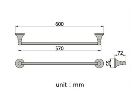 Vidric wieszaki na ręczniki 60 cm pojedyncza szyna mosiądz biały uchwyt na ręczniki półka robić wanny wieszak robić ręczników naściennych akcesoria łazienkowe ręcznik Rac