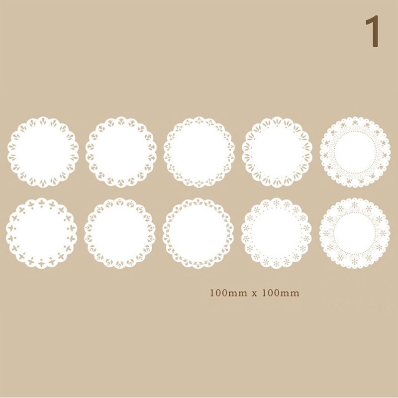 Leaf Plants Circle Lace Material Paper Journal Planner Decorative Scrapbooking: 1