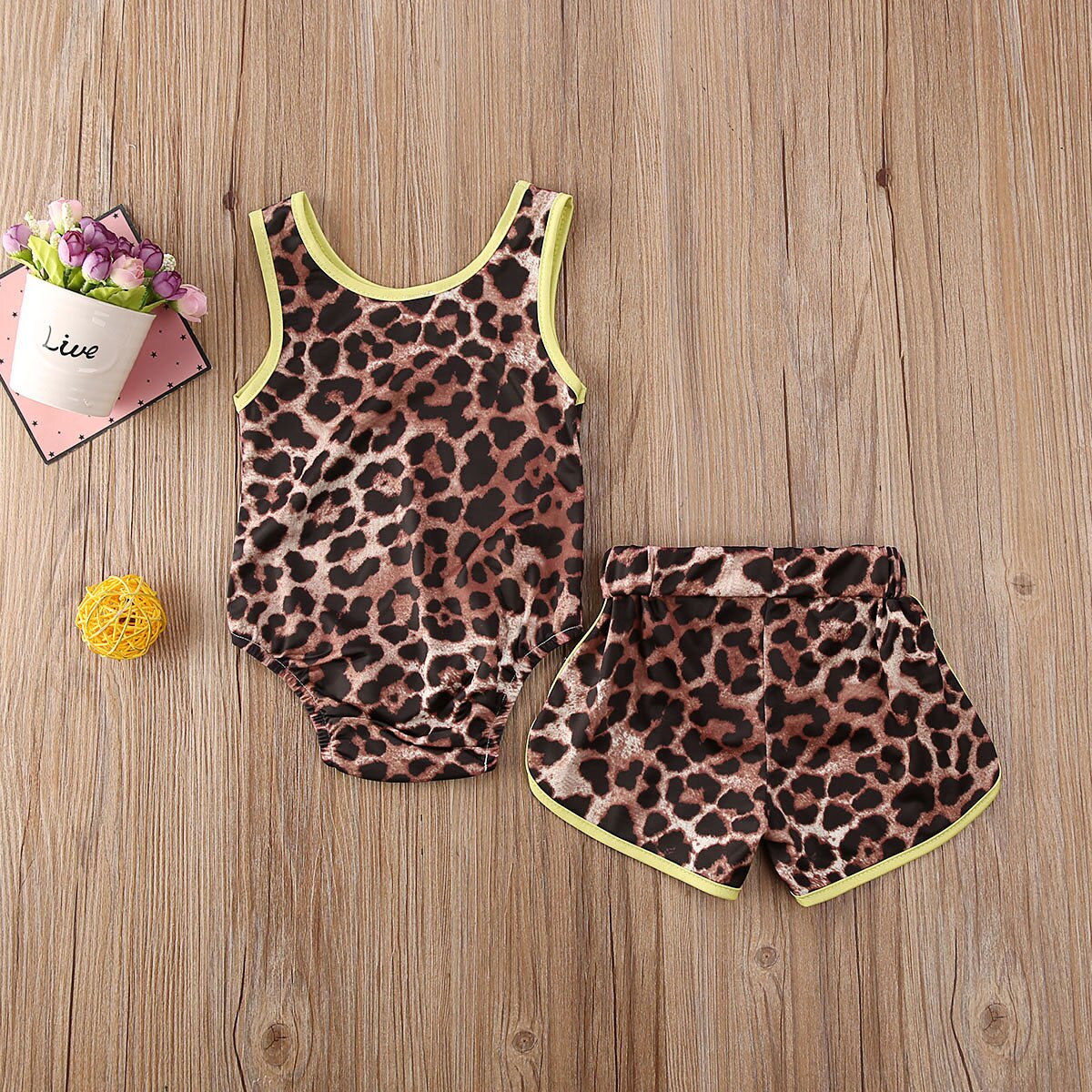 Summer Toddler Kids Baby Swimsuit Girls Boys Leopard Bikini Set Infant Children Swimwear Bathing Suit Beachwear