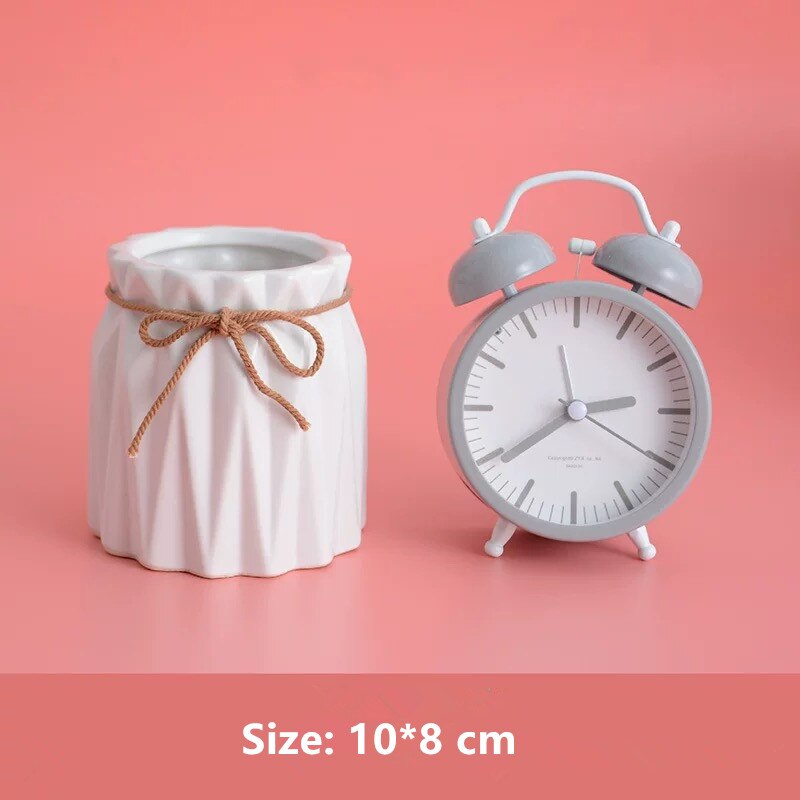 Escova de maquiagem cerâmica frasco de armazenamento rosa cerâmica garrafa de armazenamento organizador de armazenamento de cosméticos caneta titular desktop recipiente de cerâmica: Style 17