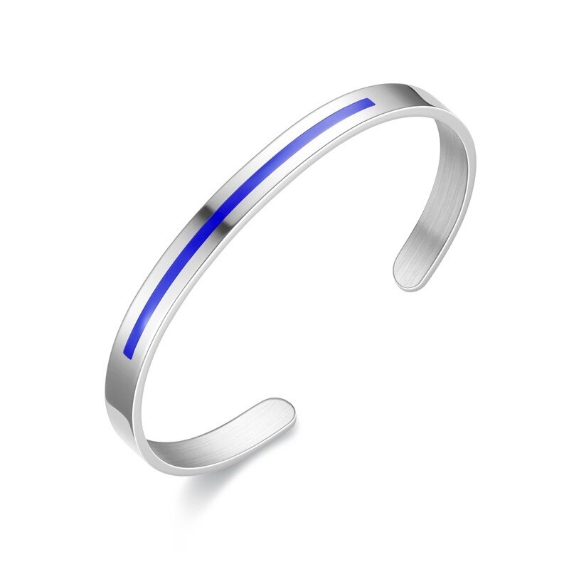 2022 Fashion C Shape Bangle Bracelet uomo donna apertura larghezza 6mm bracciale in acciaio inossidabile per uomo donna gioielli regalo: 1