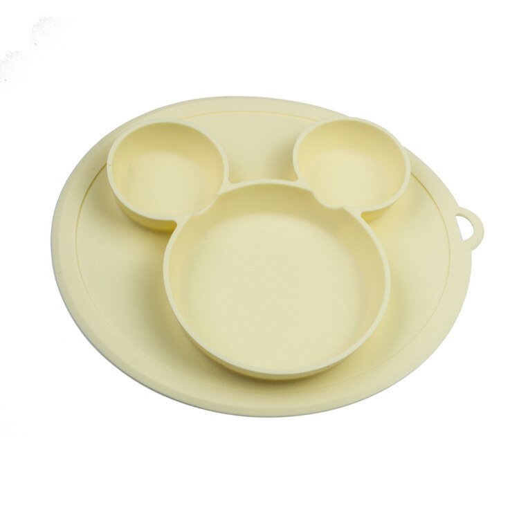 Plato de silicona para bebé, platos tipo tazón, alimentación de bebé, tazón de silicona, cubiertos de gel de sílice para bebé, vajilla para niño