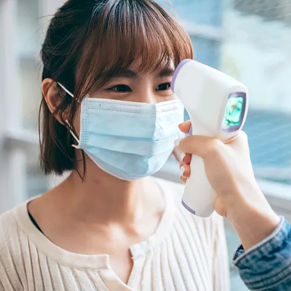 3-color Screen Digital Thermometer Non-Contact Infrared High Precision 16 Sets Of Memories Intelligent Temperature Meter Tool