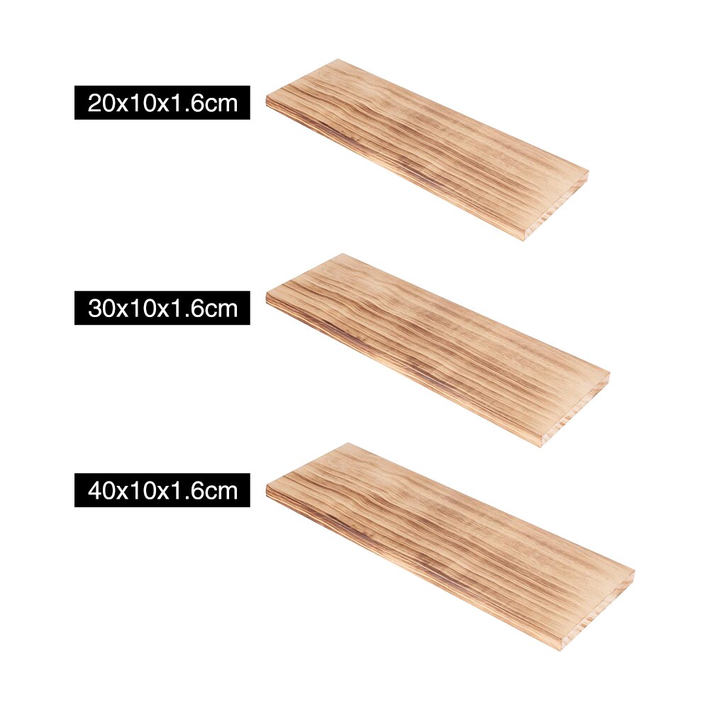 Kitchen Floating Shelf CD Storage Simple Solid Wood Office With Screws Space Saving Wall Mounted Bedroom Easy Install Home Decor