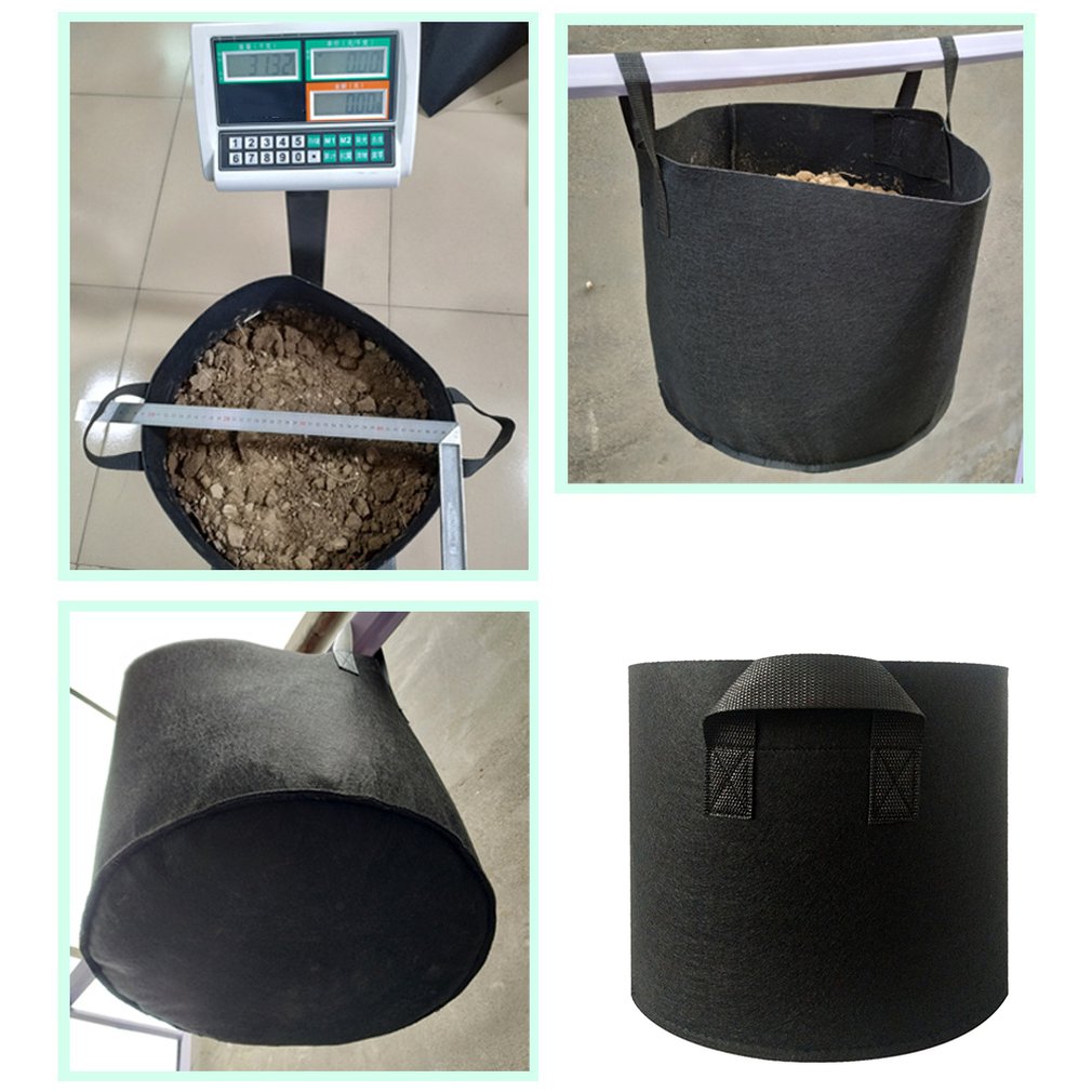1/2/3/5/7/10 Gallon Felt Pots Garden Plant Grow Bag Pouch Pot Container Nursery Flowerpot Transplant Bag