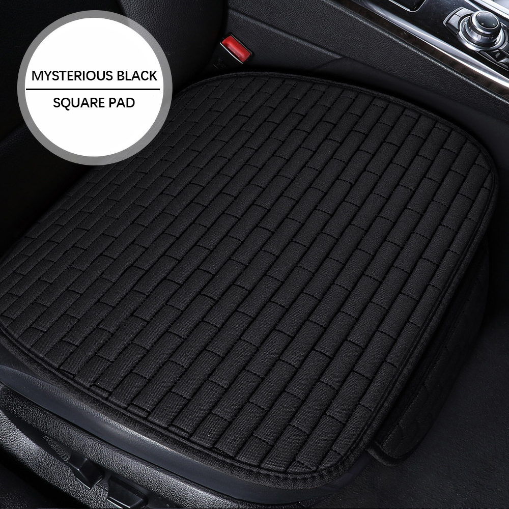 Car Seat Cover Front/Rear Flax Seat Protect Cushion Universal Breathable Comfortable Automobile Protector Pad Car Covers Mat: A