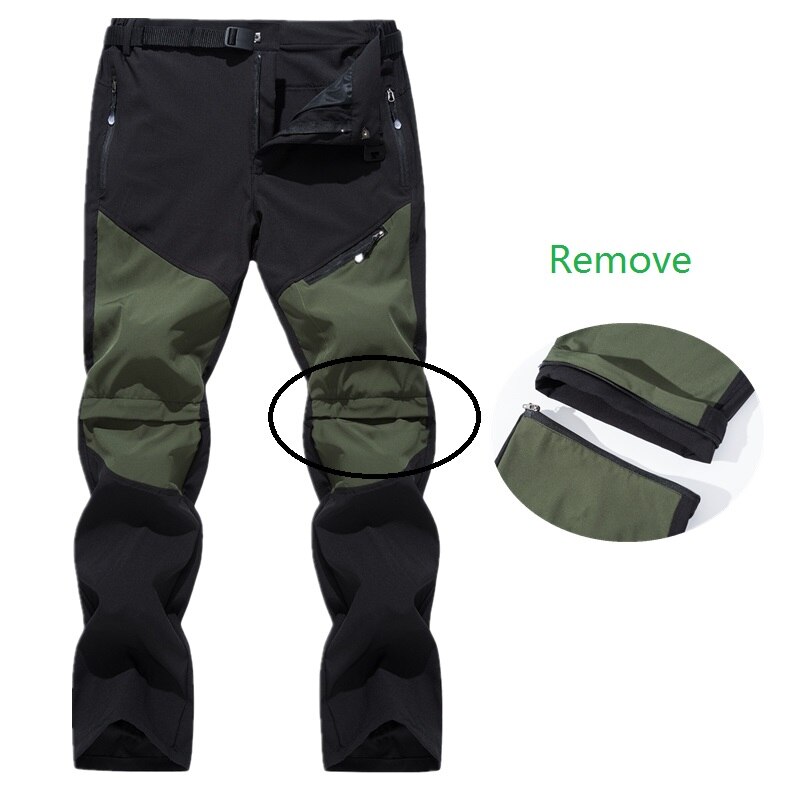 Quick Dry Hiking Pants Men's Summer Thin Outdoor Camping Fishing Climbing Trekking Male Trousers Remove into Shorts
