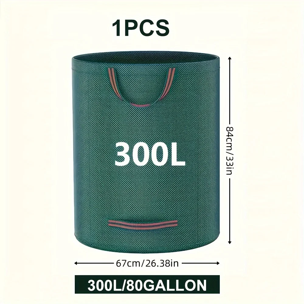 PP Garden Waste Bags Heavy-Duty Reusable Yard Debris Bags with Industrial Fabric and Handles for Plant, and Leaf Collection: Blue