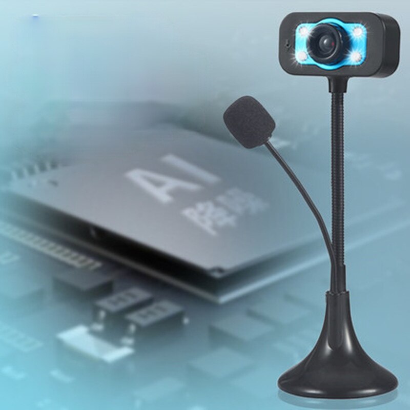 Host HD Digital USB Camera Drive Free USB External with Microphone Night Vision Light Computer Video Online Class Camera