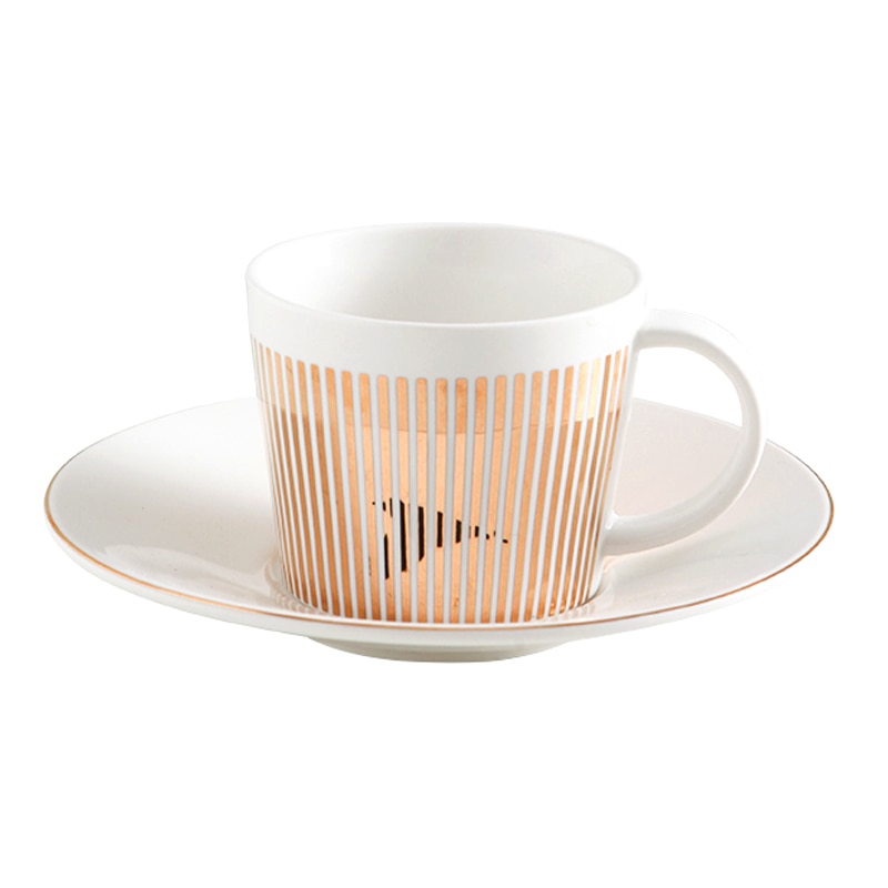 Leopard Anamorphic Cup Mirror Reflection Cup Zebra Mug Luycho Coffee Tea Set With Coaster 90ml-220ml