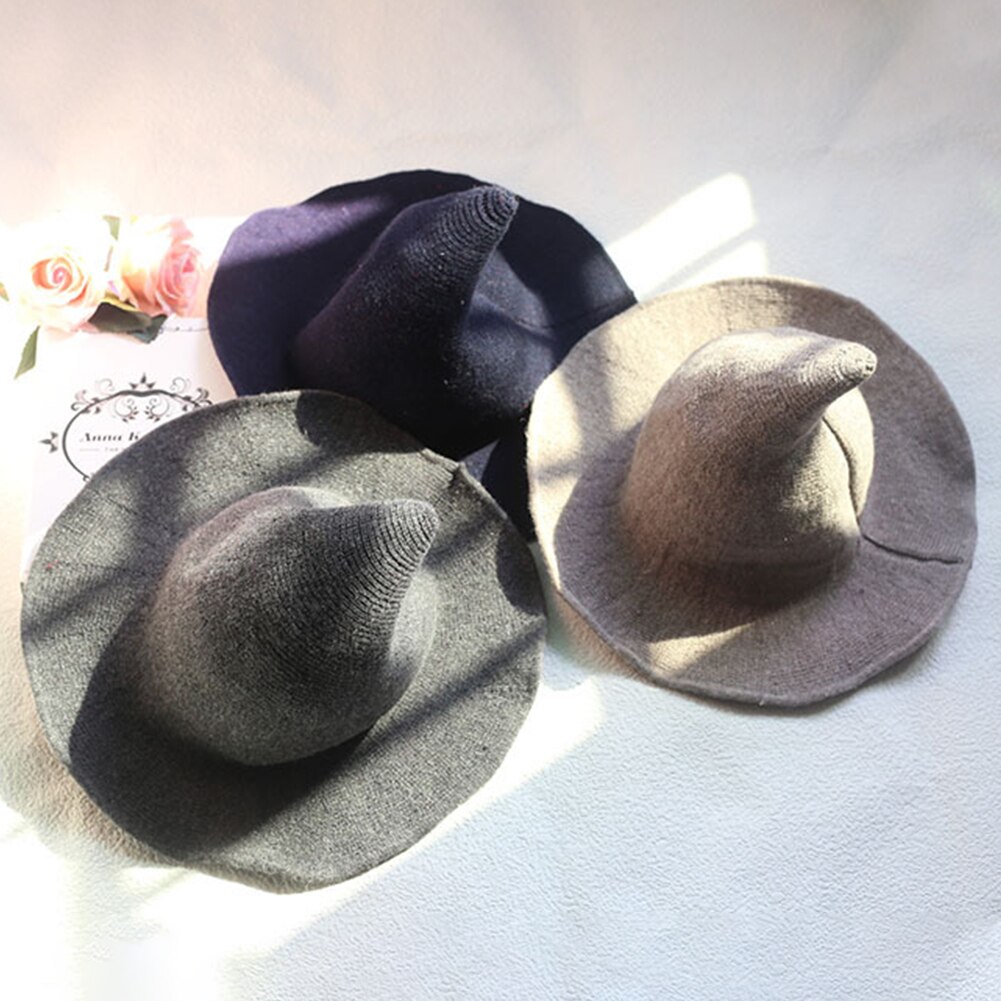 Chapeau pointu pour femmes | Chapeau de fête, tout assorti, chapeau de Festival de sorcières, casquette solide de noël d'halloween