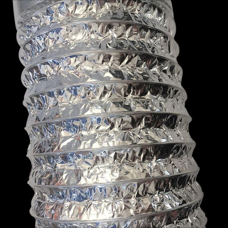 100mm 150mm Flexible Double Aluminium Foil Ducting Hose for Inline Duct Fan Ventilator Ventilation Tube Air Exhaust Extractor