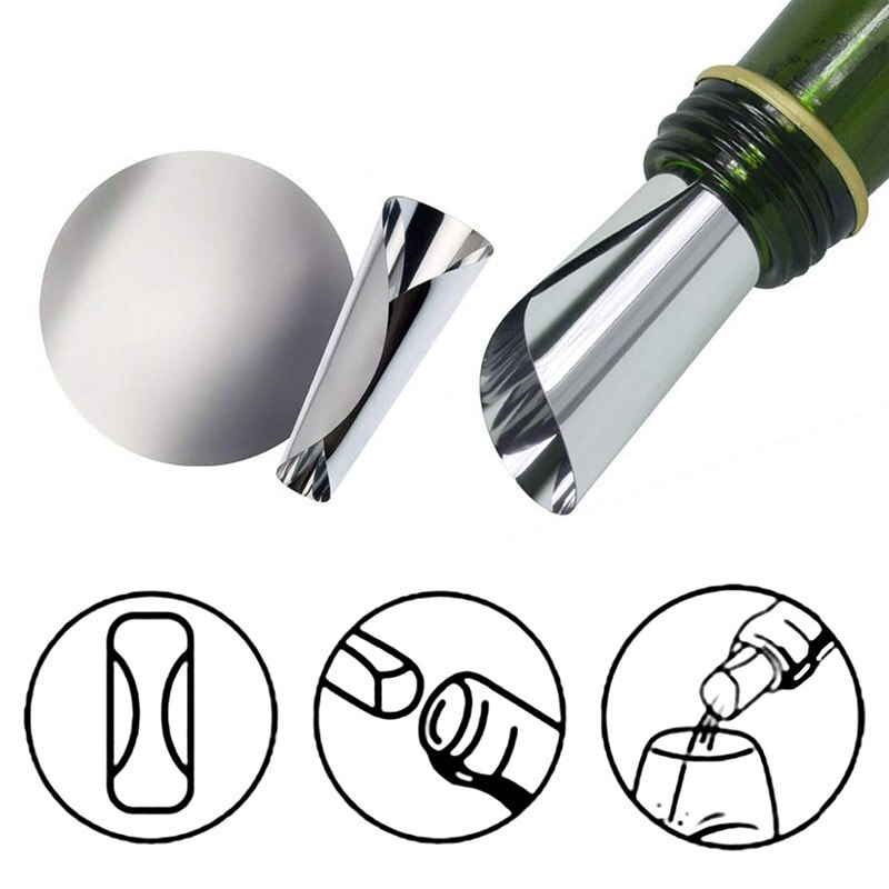 200 stk/parti sølv vin skjenke skive dryppsikker stopp helling disk tut dryppsikker drypp stopp helling helvete tut