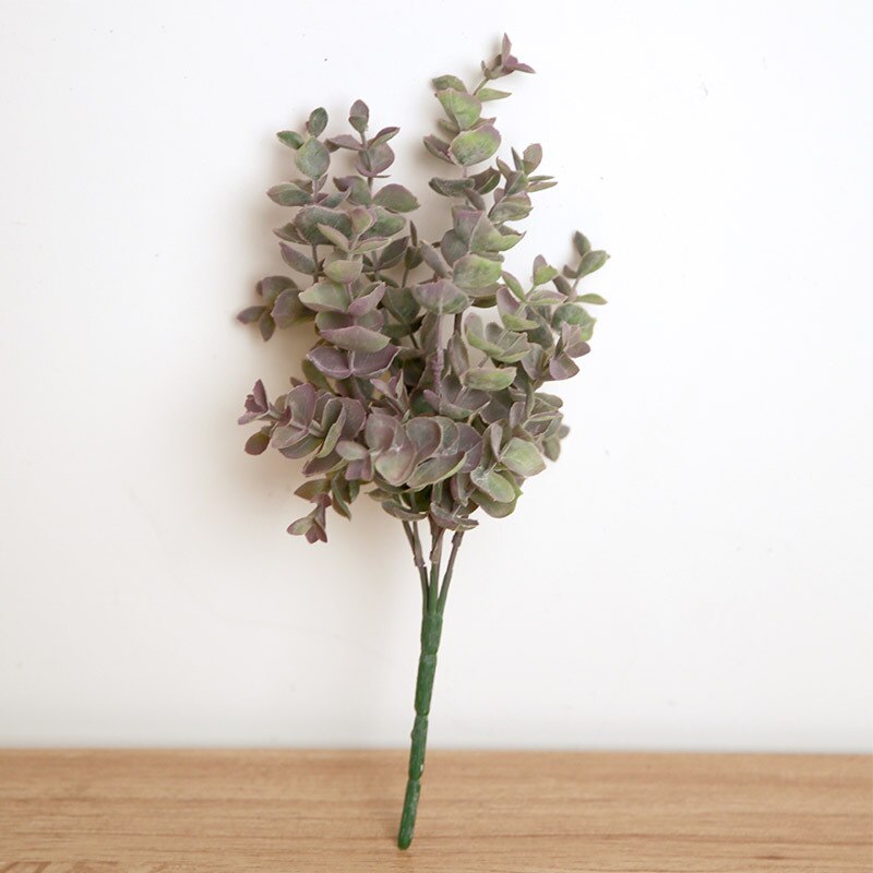 1pc plastlöv konstgjord växt för bröllop dekoration diy krans blommor arrangera tillbehör 2 färger: Ljuslila
