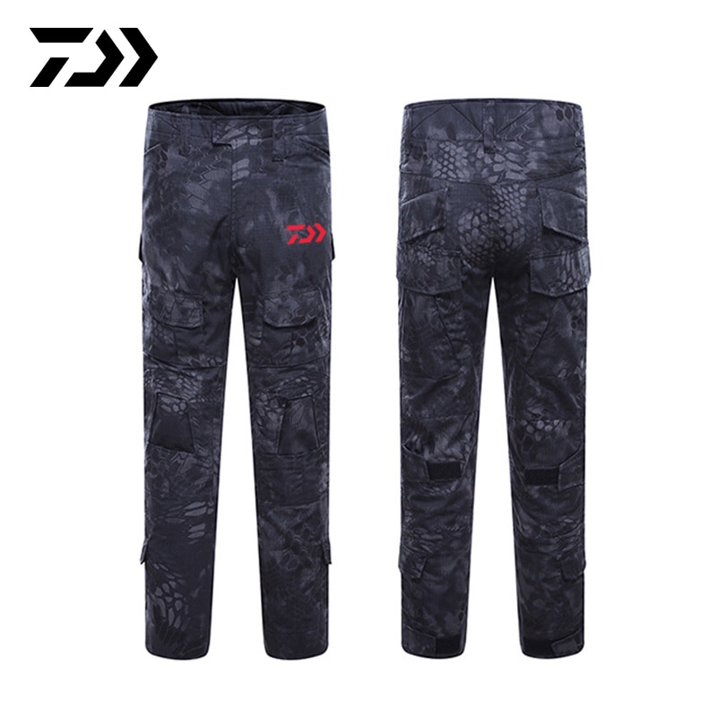 Daiwa Fishing Pants Outdoor Camping Hiking Winproof Men Trousers Python Breathable Quick Dry Print Camouflage Fishing Pants