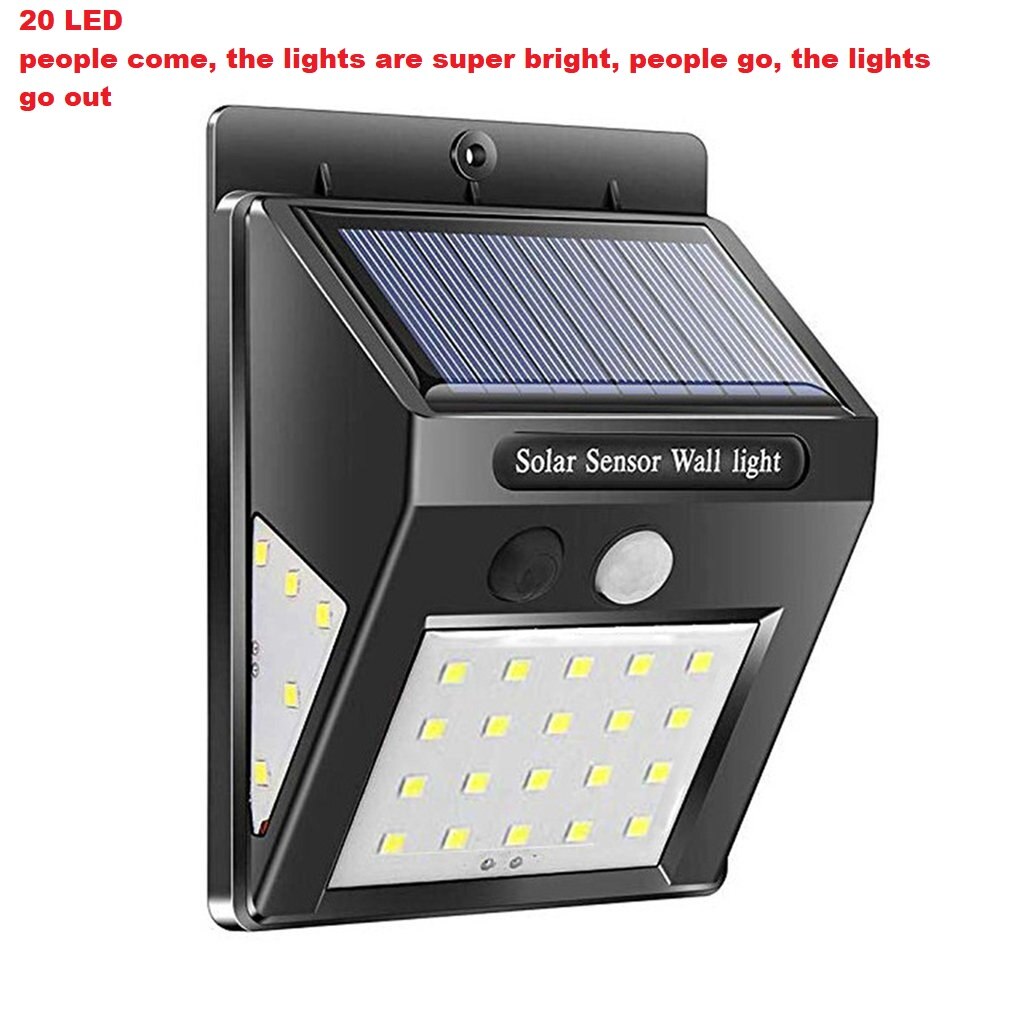Solar Lamp Charging Human Body Induction Wall Lamp Outdoor Waterproof Garden Lamp Lighting Wall Lamp: 1