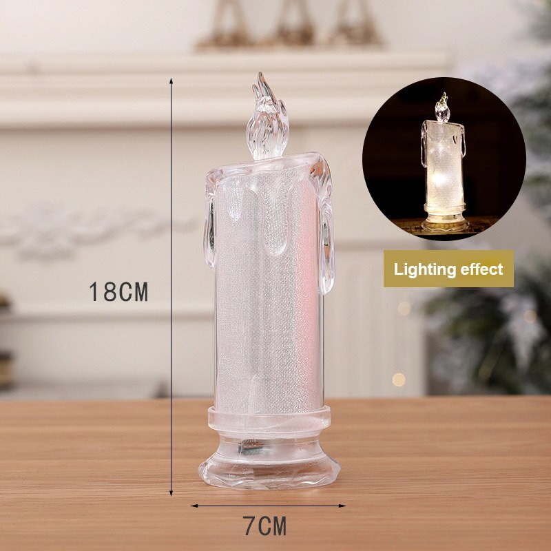 Stearinlys lampe led flammefri stearinlys boligdekoration batteri stearinlys julefest fødselsdag stearinlys gennemsigtig atmosfære lys