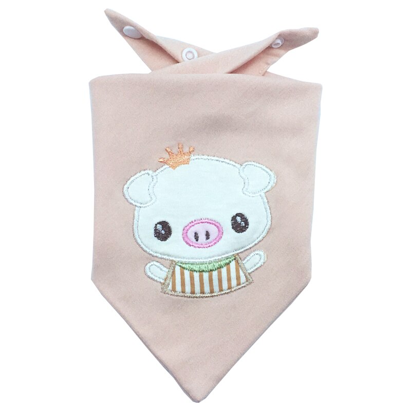 Slabbers Katoen Borduren Babyvoeding Schort Driehoek Bib Meisje Jongen Voeden Sjaal Slabbetjes Burp Doek Bandana Speeksel Handdoek: CZJ005C3