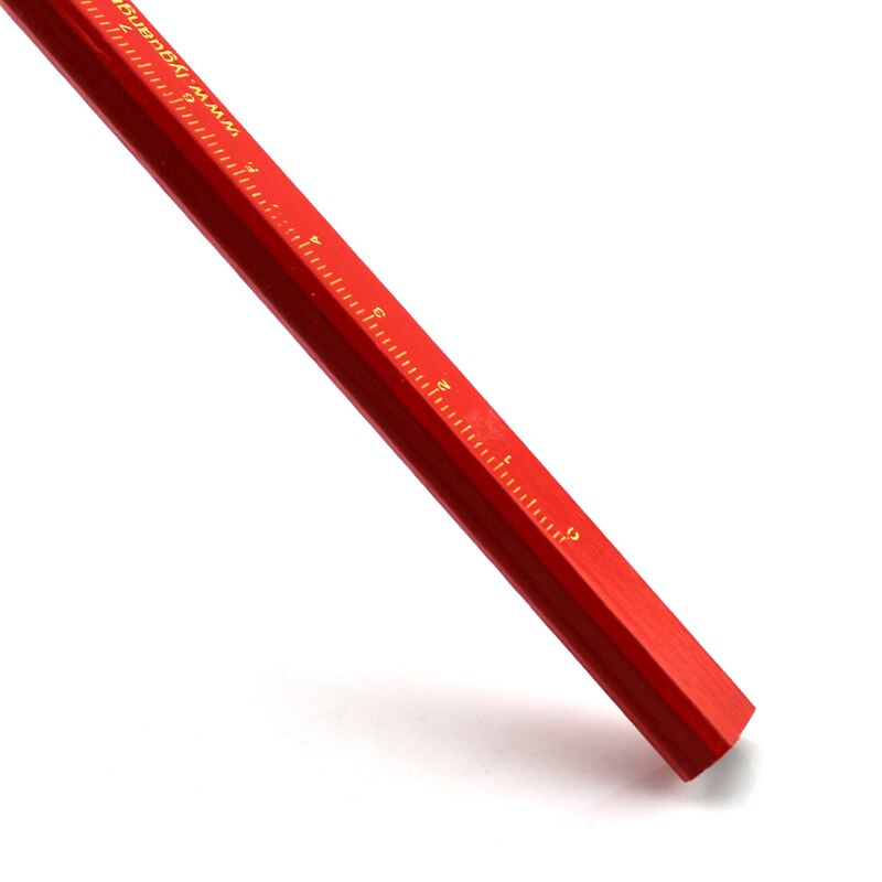 175mm carpentry pencil (red) flat core drawing pencil diy work wooden board pencil special pen