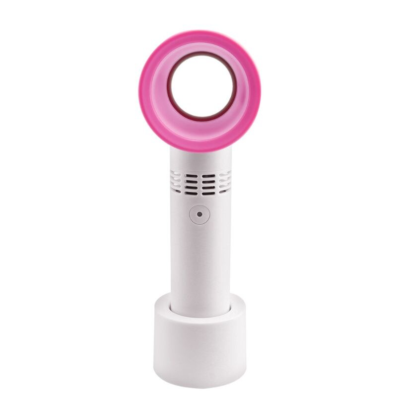 Draagbare, bladloze ventilator, handzame minikoeler, handige ventilator zonder blad, usb-oplaadbaar, klein persoonlijk koelgereedschap voor thuis: Wit