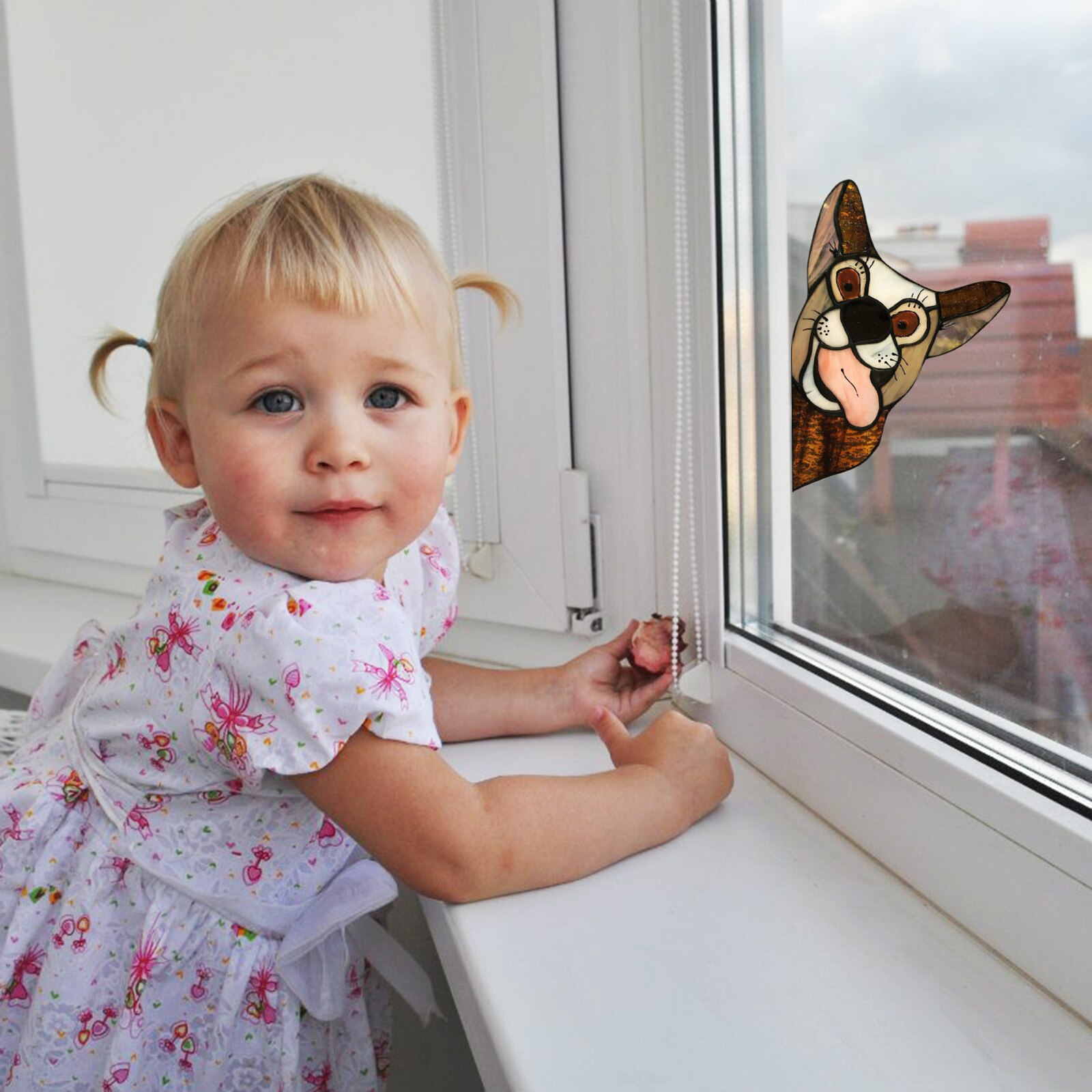 2PC Removable Funny Personality Interest Pet Stickers Home Window Wall Ornament наклейки Waterproof Decorative Stickers