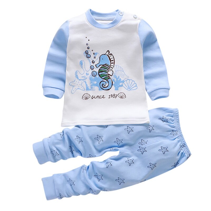 Los niños pijama ropa de bebé conjunto niños ropa de dormir de dibujos animados de algodón de otoño Pijamas ropa de niños niñas Pijamas conjunto 0-7year