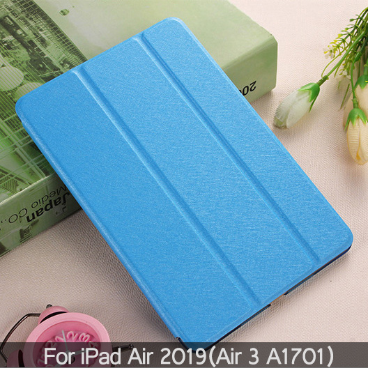 Étui de protection pour iPad Air 1 Air2 3 , support pliable intelligent pour A1474 A1475 A1566 A1567 A1701 avec veille/réveil automatique: Blue- Air 2019 10.5