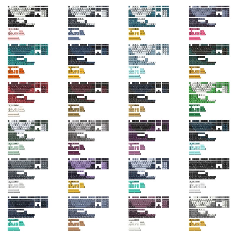 173 pcs keycaps gmk double shot keycap diy for cherry mx mechanical keyboard  t84c