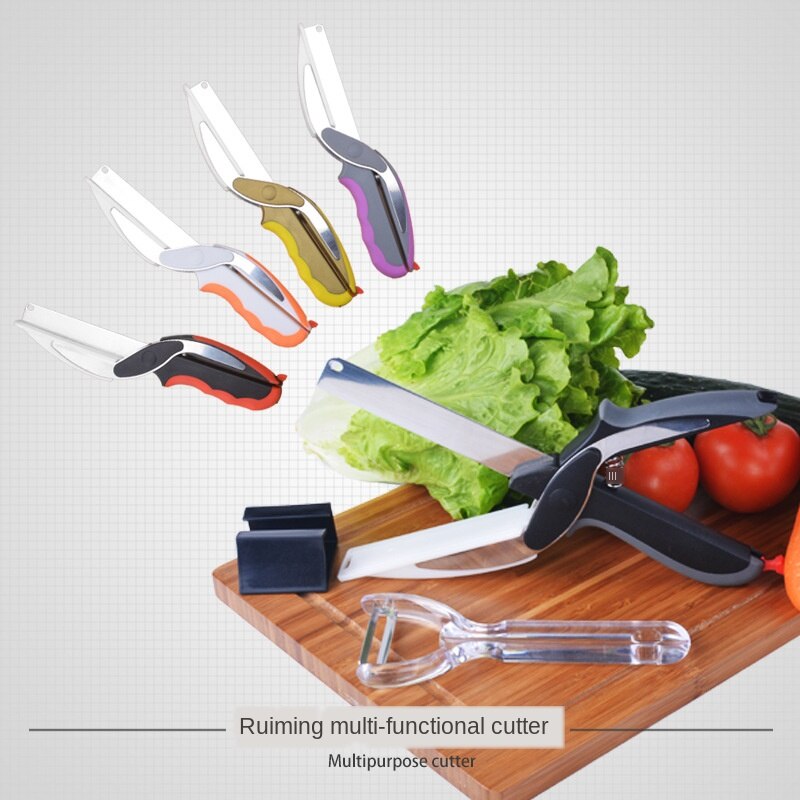 Tijeras inteligentes multifuncionales para cocina de verduras tijeras complementarias para niños y bebés