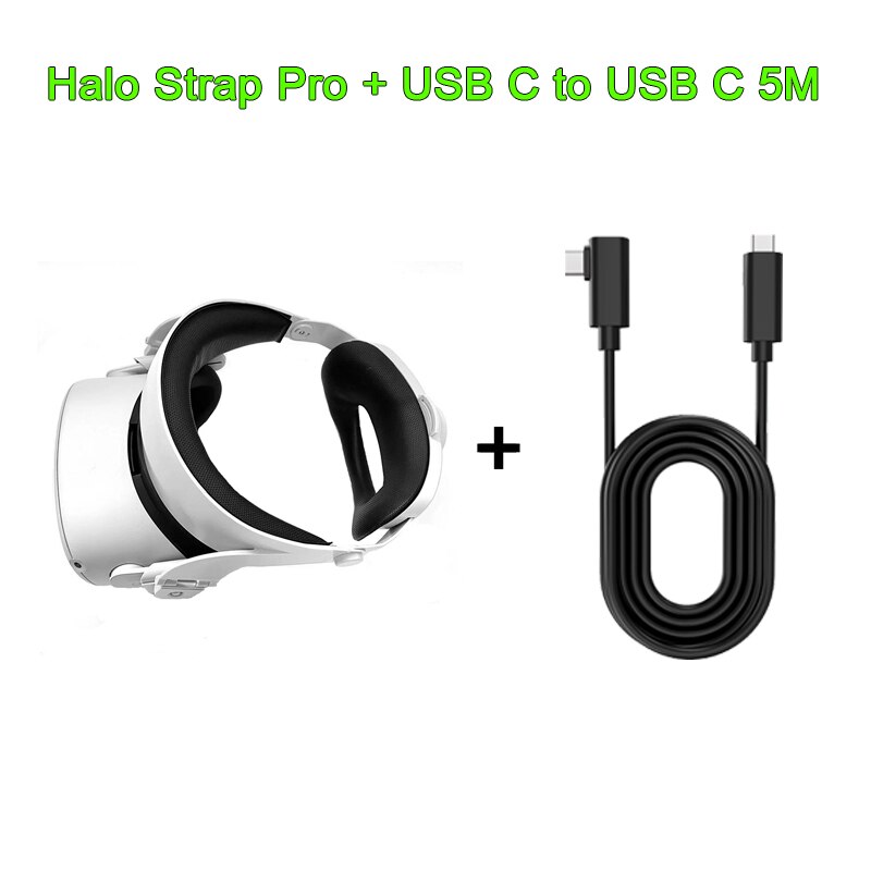 Halo Strap Adjustable for Oculus Quest 2 VR Increase Supporting force and Improve Plate Comfort Forehead Quest2 Accessories: ProC2CCable