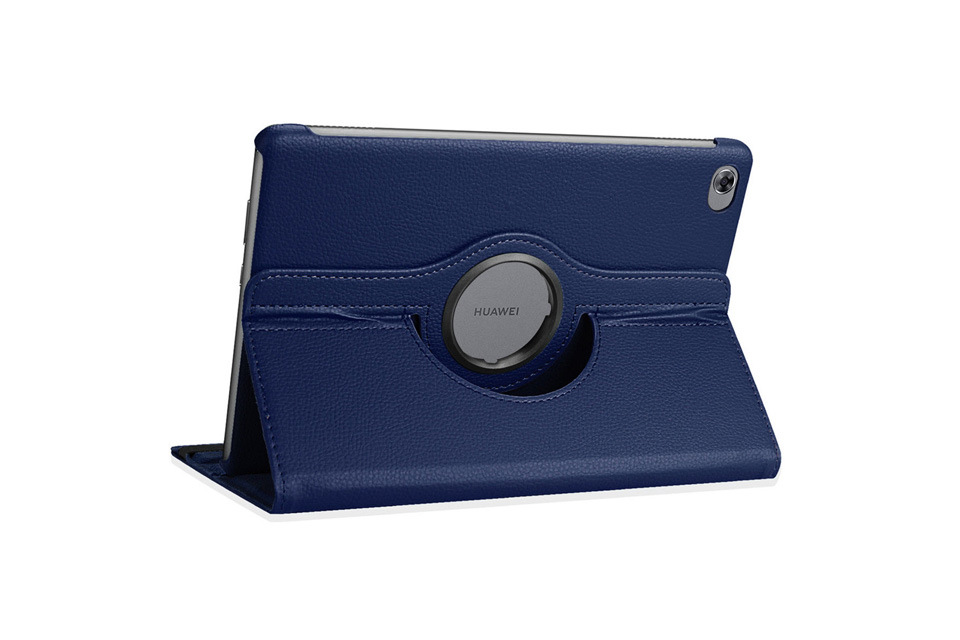 360 giratoria de la PU Funda de cuero para Huawei MediaPad M5 Pro 10,8 lite 10,1 8,4 BAH2-W19 JDN2-AL00 SHT-AL09 CMR-W09 Tablet caso: Azul marino / For Huawei M5 8.4