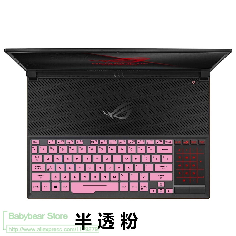 Voor ASUS ROG Zephyrus GX501GI GX501GI GX501 GX531GS GX531GM GX531G 15.6 inch Siliconen Toetsenbord Cover laptop Protector Skin: pink