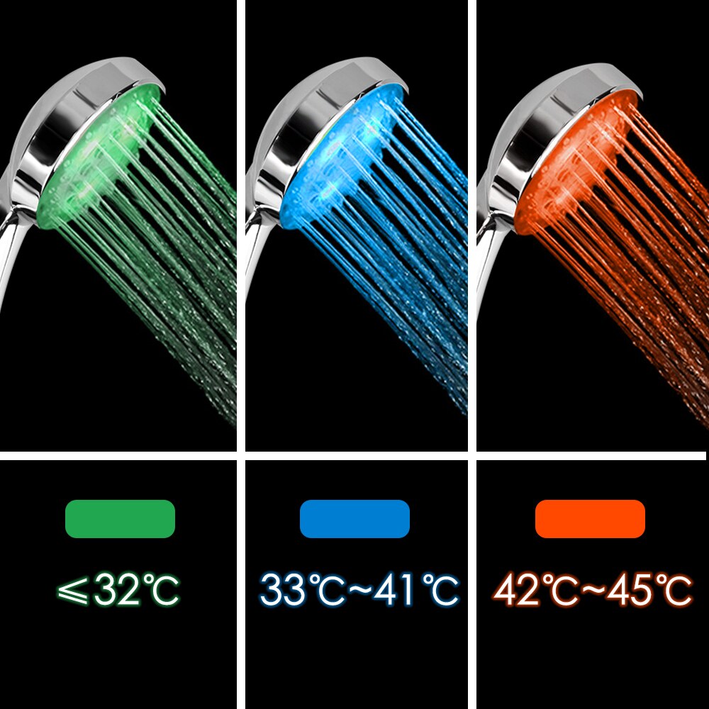 Digital temperatur kontrol vandbesparende brusebad filter badeværelse tilbehør ledet brusehoved brusersprøjte