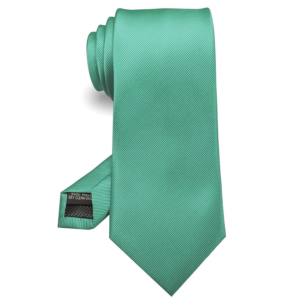 KAMBER, corbata para hombre de color sólido, corbata jacquard de seda de 8cm, corbatas verdes y rojas para hombre, accesorios formales de negocios para boda,: Cian