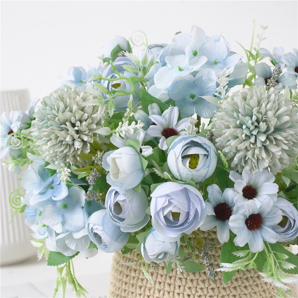 Mooie Kunstmatige Zijden Nep Bloemen Wedding Valentines Boeket Bridal Decor Voor Thuis Tafel Decor Nep Bloemen Hortensia 930