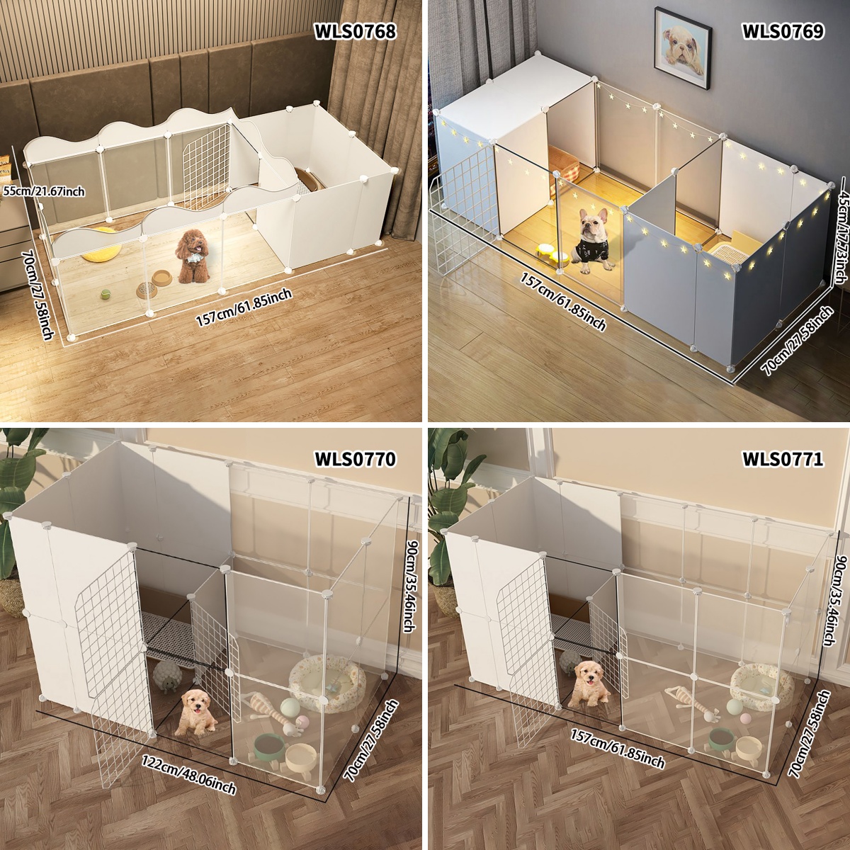 Valla para mascotas, puerta de aislamiento para perros, jaula para perros, barandilla de hierro para perros de tamaño pequeño, Perrera interior de peluche, valla para el hogar, jaula para perros