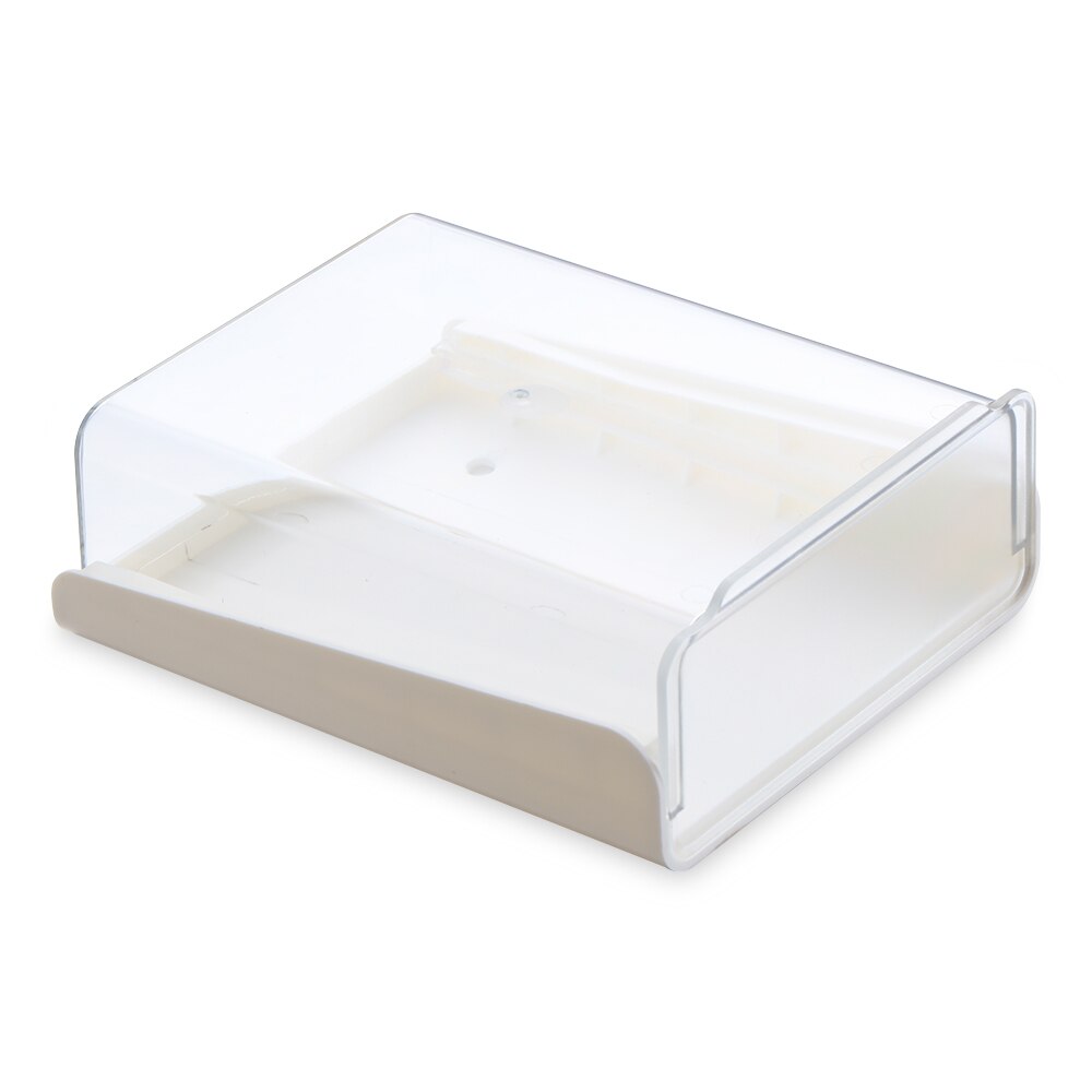 Self Stick Pencil Tray Desk Table Storage Drawer Organizer Box Under Desk Stand Self-Adhesive Under-Drawer Stationery Storage: white