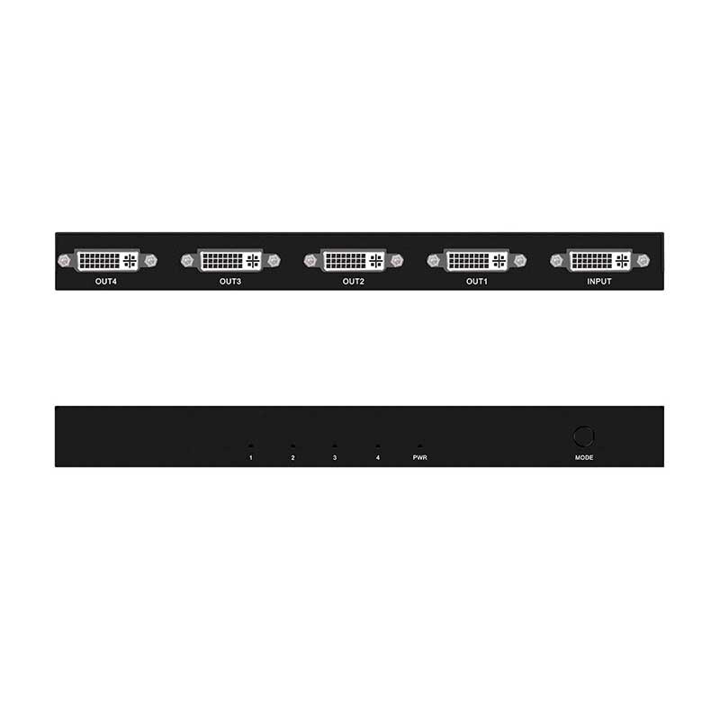 Multimedia DVI Splitter DVI Extender Adapter 1x4 Spliter 1in4out DVI Signal Splitter Suit for multiple video display