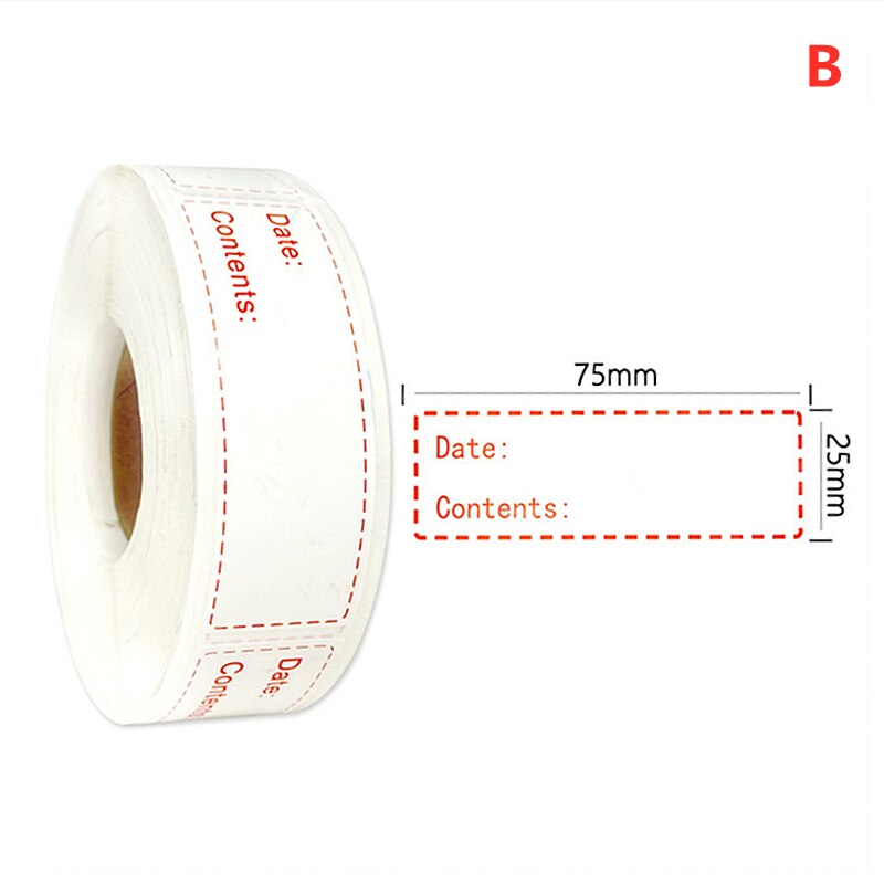 150Pcs/Roll Kitchen Sticker Refrigerator Freezer Food Storage Date Content Label: B