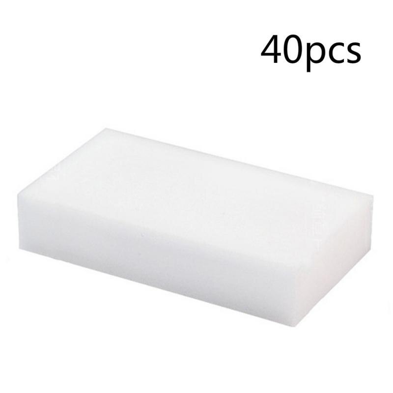 20/40pcs White Magic Sponge Cleaner Eraser Multi-functional Cleaner Melamine Sponge Kitchen Gadgets Accessories: 40pcs