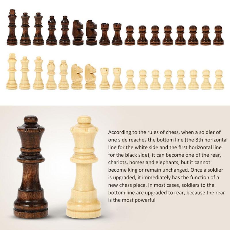 Top Wooden Folding Magnetic Chess Set Solid Wood Chessboard Magnetic Pieces Entertainment Board Games Children