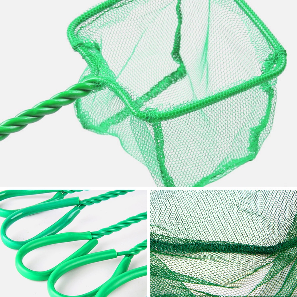 Portable fish net long handle square aquarium accessories fish