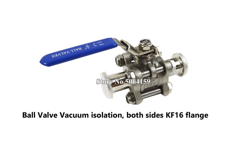 Ball Valve Vacuum isolation, both sides KF16 flange