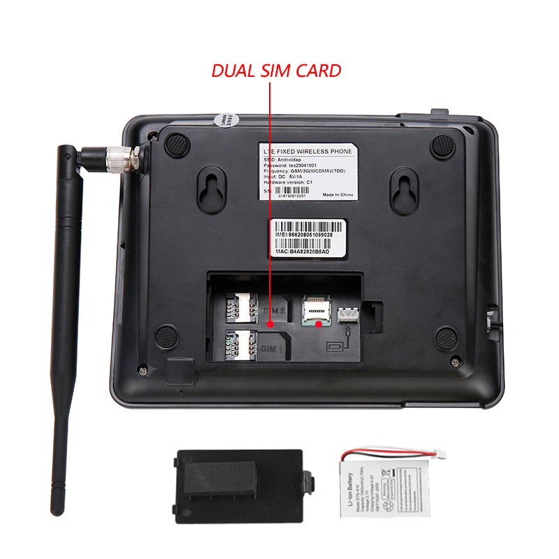 Beamio – téléphone portable 3G/4G sans fil, double carte SIM, multilingue, noir, pour maison et bureau, enregistrement d&#39;appels