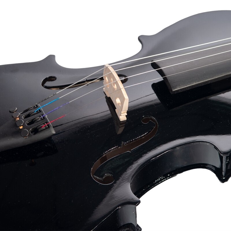 Violín de arce negro 4/4 con bajo, violín de cola de aleación superior