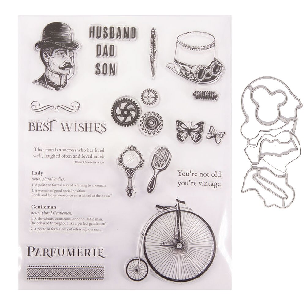 Rétro Transparent Klar Silikon Stempel/Dichtung für bricolage scrapbooking/foto album dékoratif klare stempel blätter: stamp and die