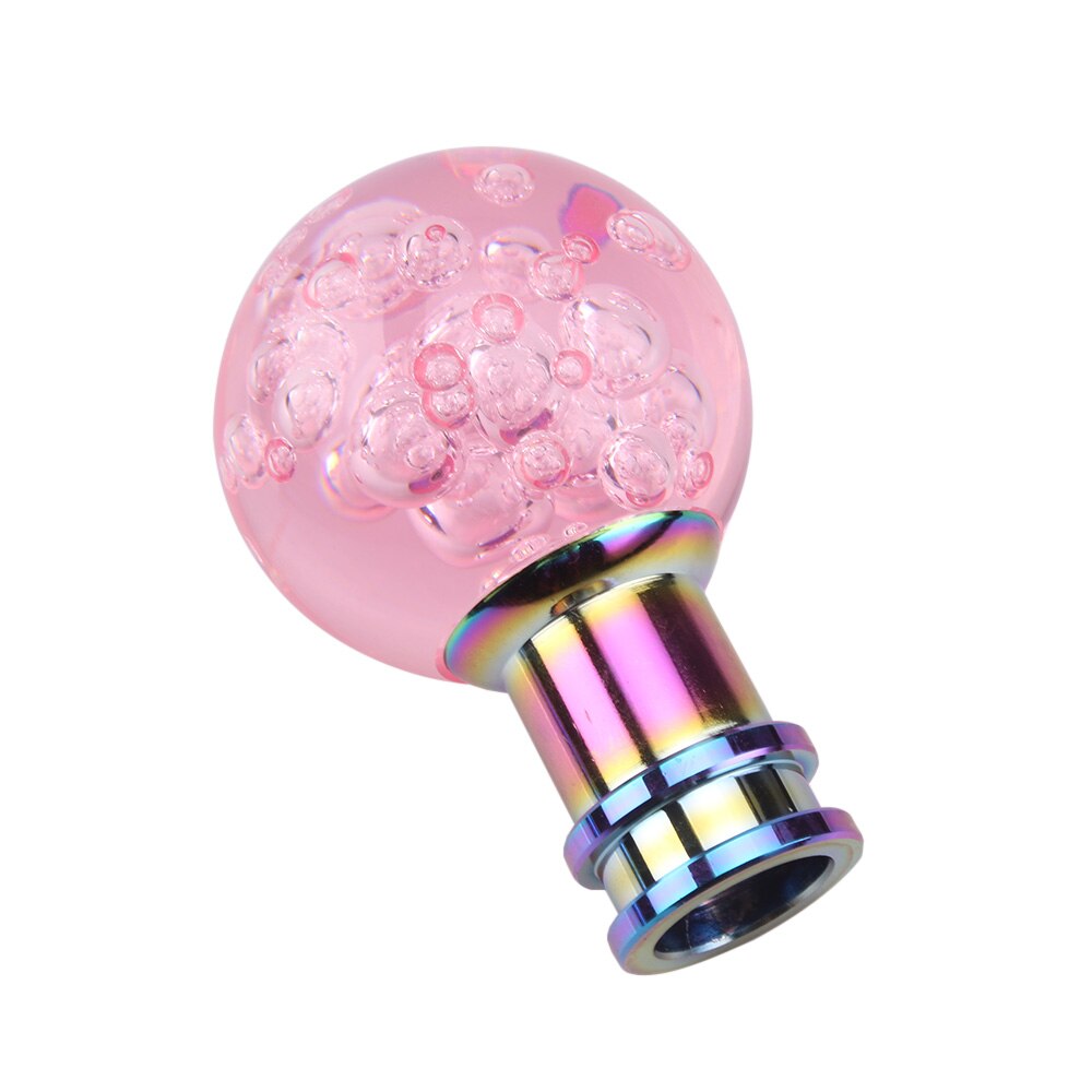 Car Manual Shift Knob Gear Shifter Head Shift Knob Stick Crystal Transparent Bubble Pink Blue White Gear Shift Knob RS-SFN081