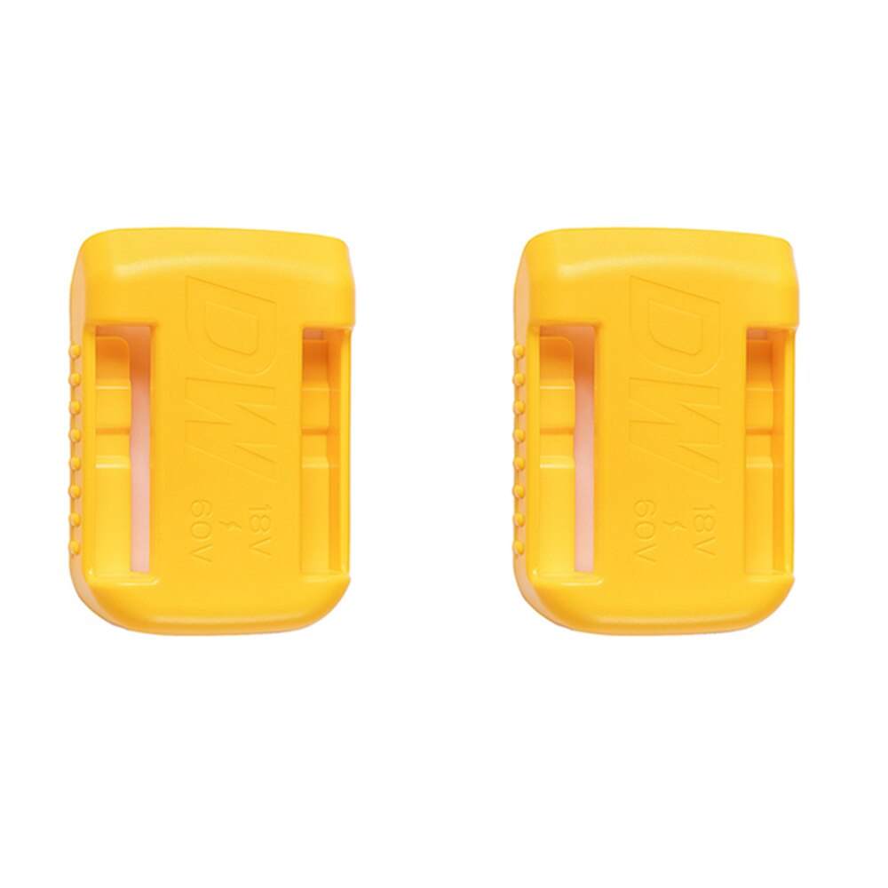 2/3 pcs for Dewalt 18V 20V 60V Battery Holder Wall Storage Mounts Stander Mount Display Hanger Dock Battery Belt Buckle black: 2 pcs yellow