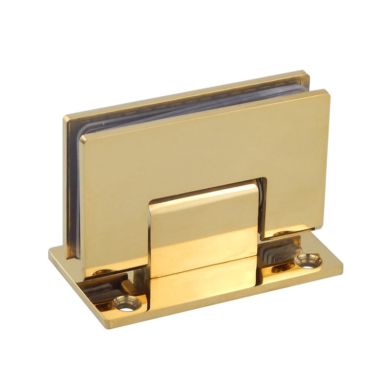 Manija de puerta de vidrio para ducha, bisagra de acero inoxidable dorada, abrazadera de cristal, Clip de puerta, accesorios de baño, Hardware