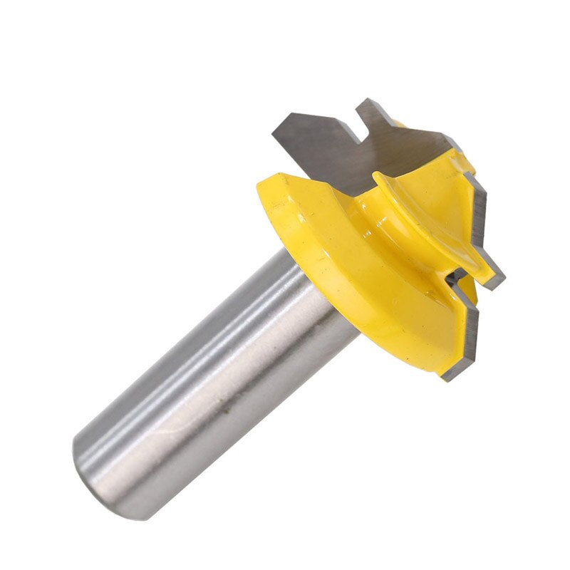 1/2 " 1/4 " 8mm- schachts 45- graden penfrees voor houtverbindingen houtbewerking frees rechte hoek cnc-gereedschapsbit
